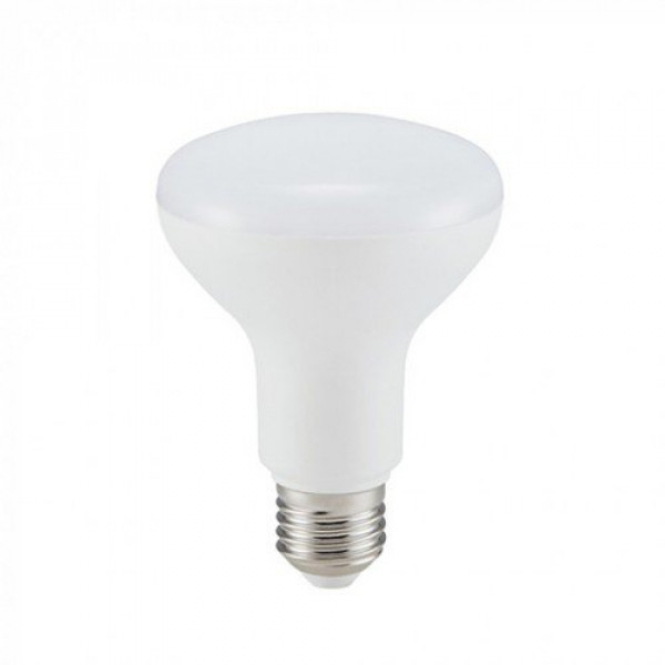LED lámpa , égő , spot , E27 foglalat , R63 , 8.5 Watt , 120° , meleg fehér , SAMSUNG Chip , 5 év garancia