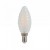 LED lámpa , égő , izzószálas hatás , filament, csavart , gyertya , E14 foglalat , 4 Watt , hideg fehér , opál