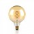 LED lámpa , égő , izzószálas hatás , filament , gömb , E27 foglalat , G125 , 5 Watt , meleg fehér , borostyán sárga