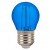 LED lámpa , égő , izzószálas hatás , filament , kisgömb , E27 foglalat , G45 , 2 Watt , kék