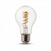 LED lámpa , égő , izzószálas hatás , filament , spirál , körte , E27 foglalat , 4 Watt , meleg fehér