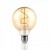 LED lámpa , égő , izzószálas hatás , filament , gömb , E27 foglalat , G95 , 4 Watt , meleg fehér , borostyán sárga