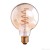 LED lámpa , égő , izzószálas hatás , filament , gömb , E27 foglalat , G125 , 6 Watt , meleg fehér , borostyán sárga