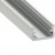 Alumínium U profil LED szalaghoz , 1 méter/db , MATT fedővel , CLICK , LUMINES TYPE A