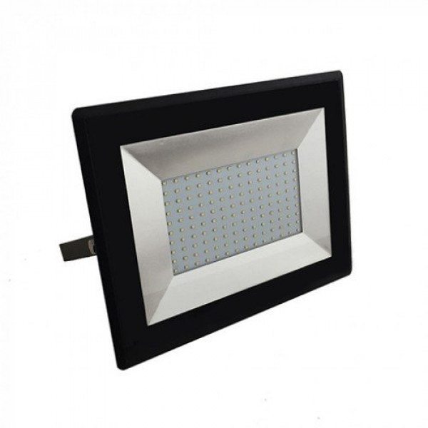 LED reflektor , 100 Watt , Ultra Slim , hideg fehér , E-series , fekete