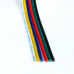 Színes vezeték , RGB-CCT LED szalaghoz , 6 eres (fekete/fehér/kék/piros/zöld/sárga)