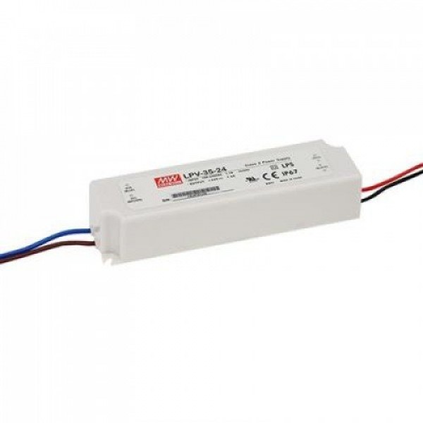 LED tápegység , Mean Well , LPV-35-12 , 12 Volt , 35 Watt , Slim , IP67