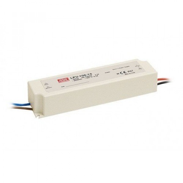 LED tápegység , Mean Well , LPV-100-12 , 12 Volt , 100 Watt , Slim , IP67