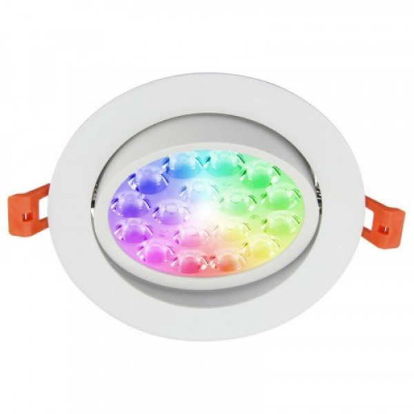 RGB-CCT LED panel , 9W , süllyesztett , szpot , billenthető , kerek , dimmelhető , színes, állítható fehér színárnyalat , SMART , Miboxer (Mi-Light) , FUT062
