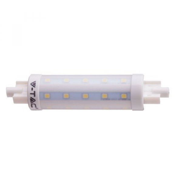 LED lámpa , égő , vonalizzó , R7S , 7 Watt , 118 mm , természetes fehér