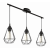 LED lámpa függeszték , mennyezeti , 3 x E27 , acél , fekete , EGLO , TARBES , 94189