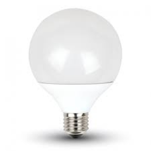 LED lámpa , égő , gömb , G95 , E27 foglalat , 10 Watt , meleg fehér