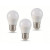LED lámpa , égő , kis gömb , E27 foglalat , 4.5 Watt , meleg fehér , 3 darabos csomag