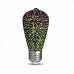 LED lámpa , égő , izzószálas hatás , filament , körte , E27 foglalat , Edison , 3 Watt , meleg fehér , tűzijáték