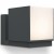 LED lámpatest , oldalfali , 2 irányú , 12W , meleg fehér , fekete , kültéri , IP54 , LUTEC , CUBA