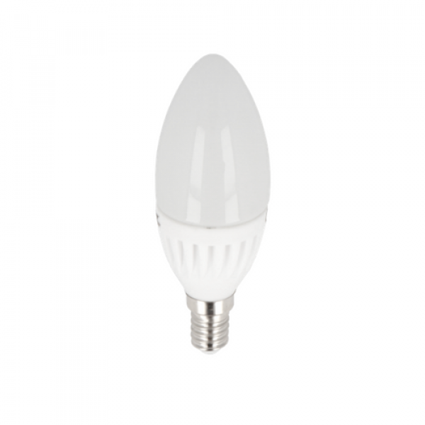 LED lámpa , égő , gyertya , E14 foglalat , 9 Watt , 220° , meleg fehér , dimmelhető