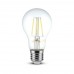 LED lámpa , égő , izzószálas hatás , filament , körte , E27 foglalat ,  6 Watt , meleg fehér , Samsung Chip , 5 év garancia
