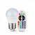 LED lámpa , égő , kis gömb , E27 , 3.5W , dimmelhető , RGBW , W=meleg fehér , távirányítóval