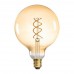 LED lámpa , égő , izzószálas hatás , filament , gömb , E27 foglalat , G125 , 5 Watt , meleg fehér , 1800K , borostyán sárga , XLED