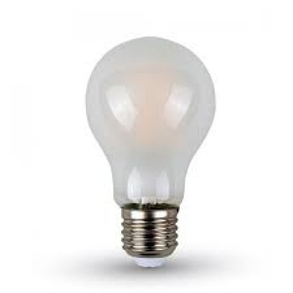 LED lámpa , égő , izzószálas hatás , filament , körte , E27 foglalat , 7 Watt , meleg fehér , 120 lm/W , LUX