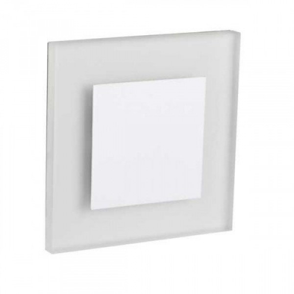 LED lámpatest , oldalfali , lépcsővilágító , irányfény , 0.8W , négyzet , meleg fehér , fehér , APUS