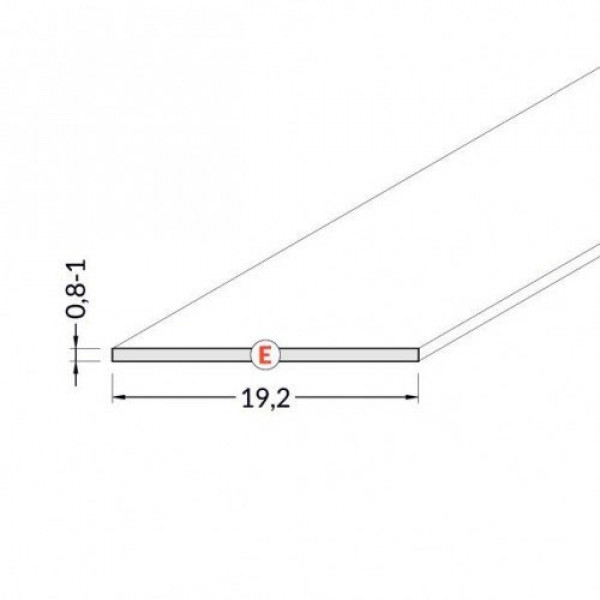 Alumínium profil fedő , 2 méter/db , opál , LINEA20 , SURFACE14 , GROOVE14 , "E"