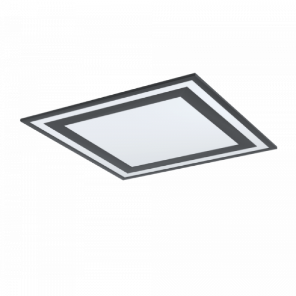 LED panel , 36W , falon kívüli , 60 cm , négyzet , természetes fehér , fekete keret , EGLO , SAVATARILA , 99039
