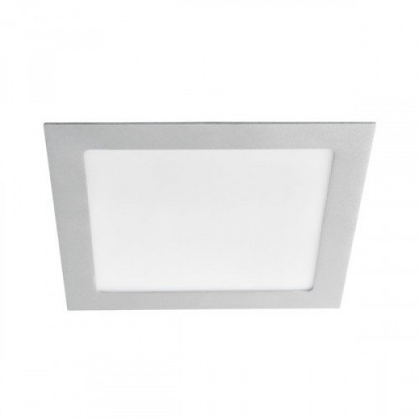 LED panel , 18W , süllyesztett , négyzet , természetes fehér , ezüst keret , IP44 , KATRO