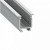 Alumínium U profil LED szalaghoz , 2 méter/db , MATT fedővel , süllyeszthető , LUMINES TYPE W