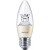 LED lámpa , égő , gyertya , E27 , 6 Watt , 2200-2700K , dimmelhető , Philips DimTone