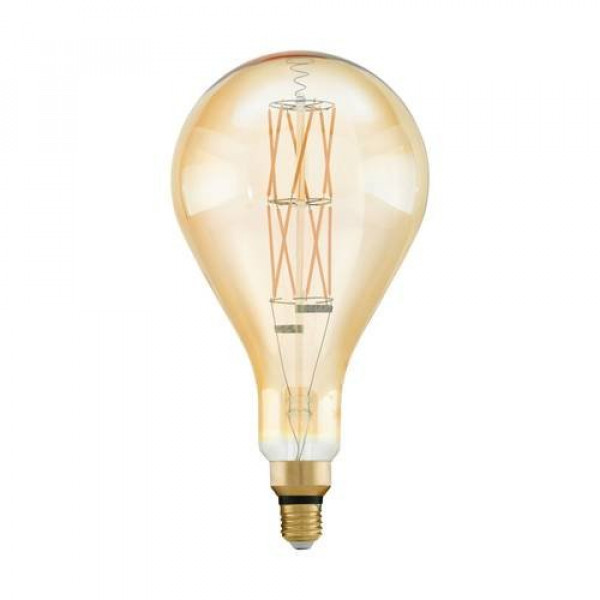 LED lámpa , égő , izzószálas hatás , filament , PS160  , E27 , 8W , dimmelhető , meleg fehér , borostyán , EGLO , 11686