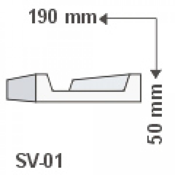 SV-01 , Díszléc beépíthető lámpatesthez , 1.25 m/db