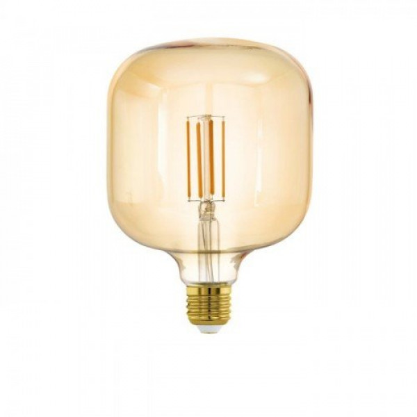 LED lámpa , égő , izzószálas hatás , filament , T125 , E27 , 4.5W , dimmelhető , meleg fehér , borostyán , EGLO , 110115