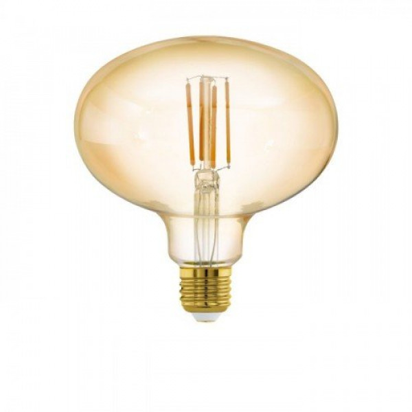 LED lámpa , égő , izzószálas hatás , filament , R140 , E27 , 4.5W , dimmelhető , meleg fehér , borostyán , EGLO , 110116