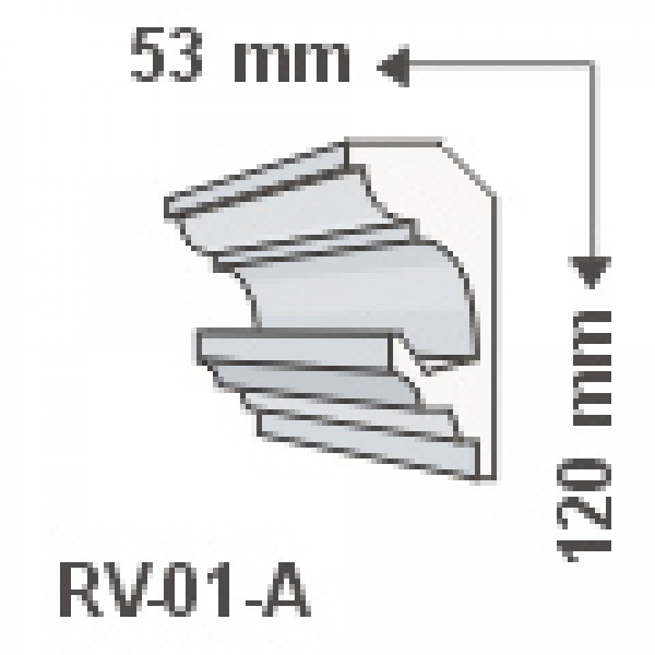 RV-01-A , Rejtett világítás díszléc , holker , 1.25 m/db