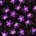 Led fényfüzér , kültéri , napelemes , cseresznyevirág , 50 db , 5 m , lila
