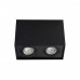 LED lámpatest , spot , 2xGU10 , felületre szerelhető , billenthető , fekete , GORD
