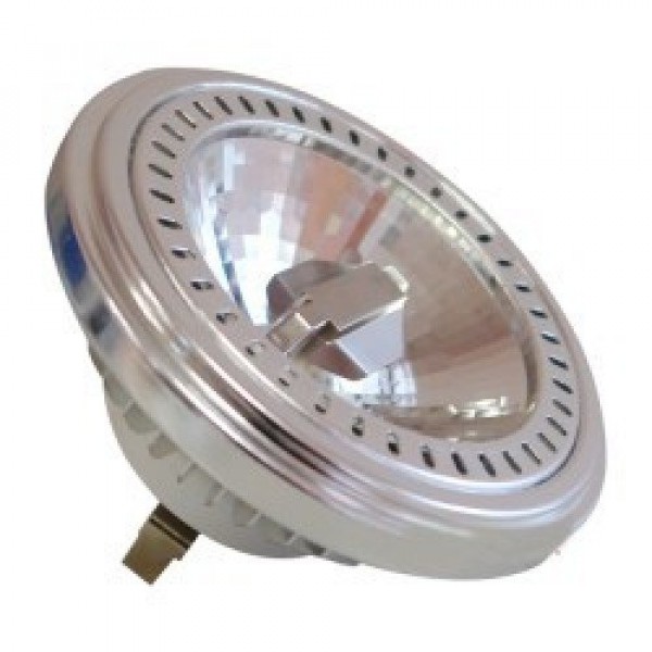 LED lámpa , 12V DC , AR111 , G53 , 15 Watt , 20° , hideg fehér