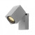 LED lámpatest , GU10-es foglalatú , oldalfali , négyzet , állítható fejű , ezüst , IP44 , Optonica