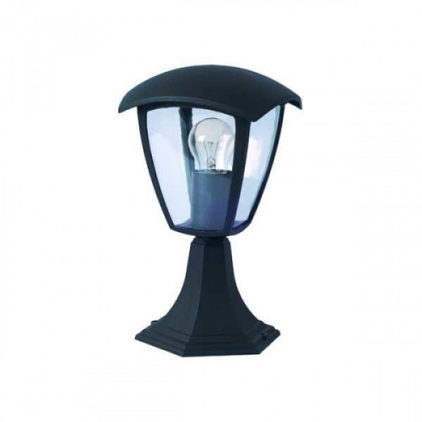 LED lámpatest , E27-es foglalat , állólámpa , 29 cm , kültéri , matt fekete , IP44