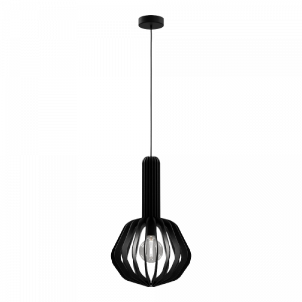 LED lámpa , függeszték , mennyezeti , E27 foglalat , fekete , 38 cm , EGLO , VELASCO , 900154