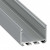 Alumínium profil LED szalaghoz , ezüst eloxált , széles , ILEDO , 2 méter