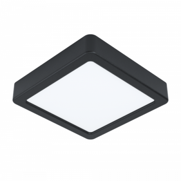 LED panel , 11W , falon kívüli , négyzet , természetes fehér , fekete keret , IP44 , EGLO , FUEVA 5 , 31201