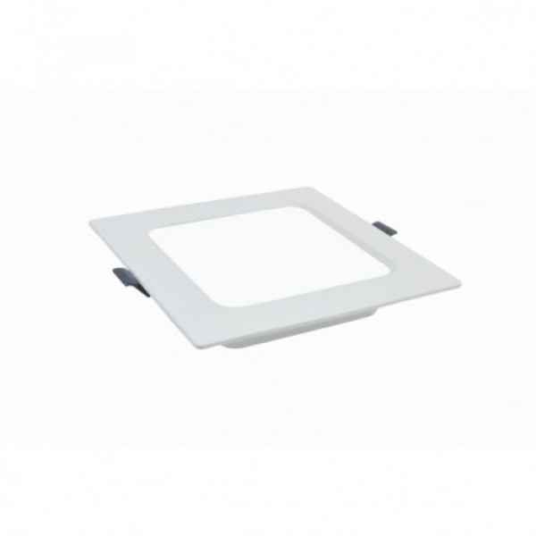 LED panel , 6W , süllyesztett , négyzet , természetes fehér , PP