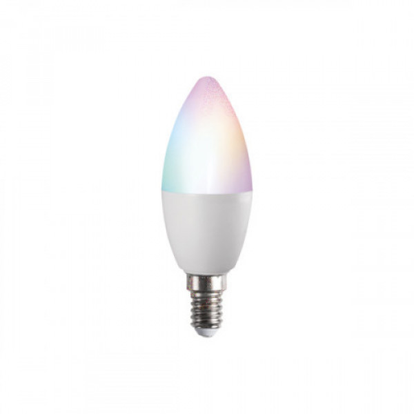 LED lámpa , égő , gyertya , E14 foglalat , 4.9 Watt , RGB , CCT , dimmelhető , WIFI/Bluetooth , KANLUX SMART , TUYA