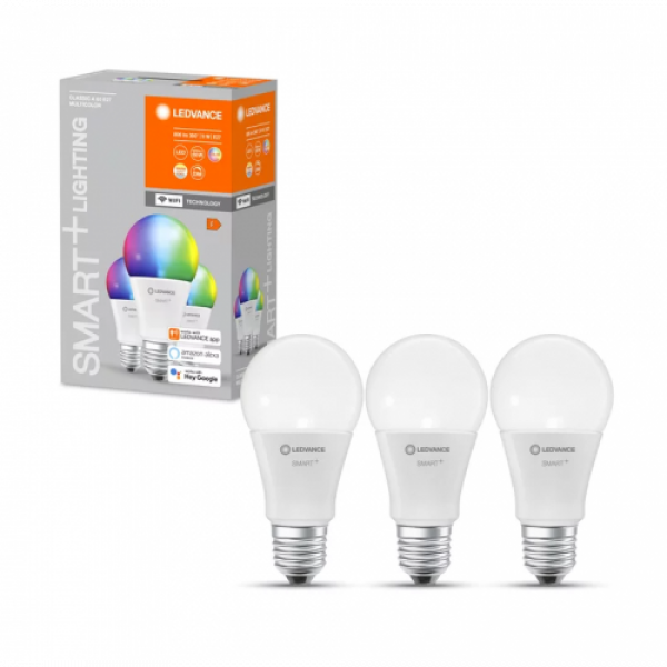 LED lámpa , égő , 3 x E27 , 3 x 9W , RGBW , CCT , dimmelhető , LEDVANCE Smart+ WIFI