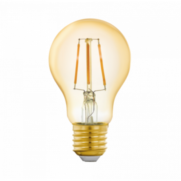 LED lámpa , égő , izzószálas hatás , filament , E27 , 4.9W , meleg fehér , dimmelhető , borostyán ságra , EGLO Connect.Z , Zigbee , 12221