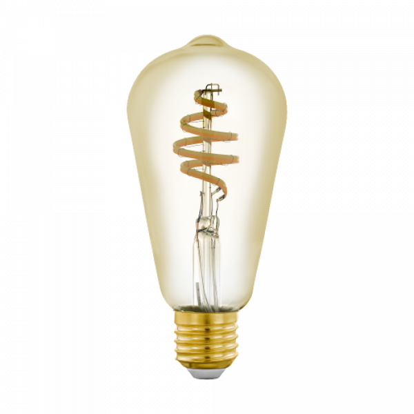 LED lámpa , égő , izzószálas hatás , filament , E27 , Edison , ST64 , 4.9W , CCT , dimmelhető , borostyán ságra , EGLO Connect.Z , Zigbee , 12242