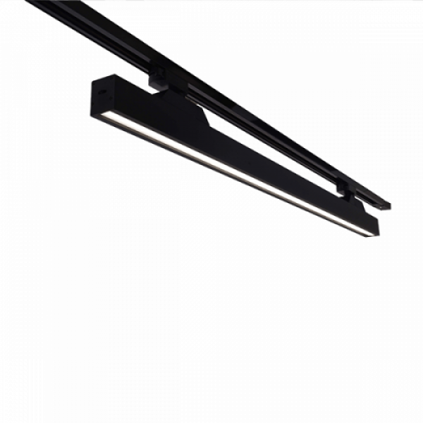 Sínes LED lámpa , track light , lineáris , 1 fázisú , 2 pólusú , 24 Watt , 56 cm , CCT , fekete , Elmark , K30
