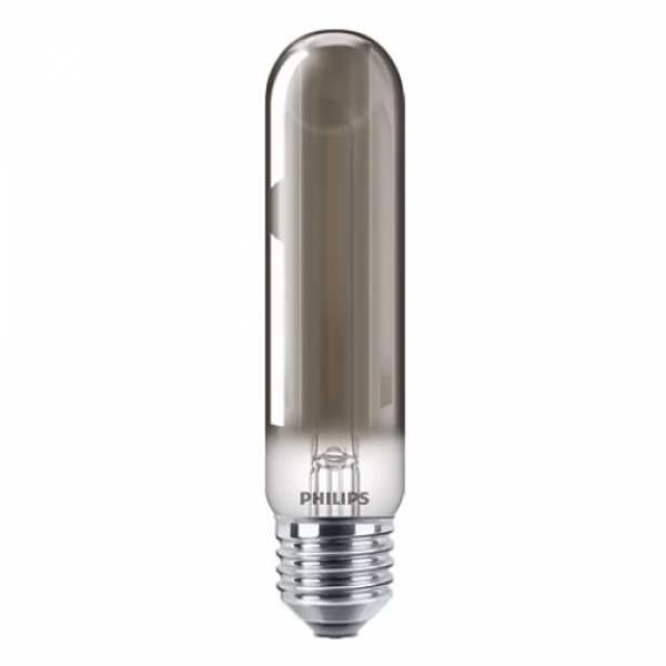 LED lámpa , égő , izzószálas hatás , filament , E27 , T32, 2.3 Watt , meleg fehér , szürke , Philips , Classic smoky